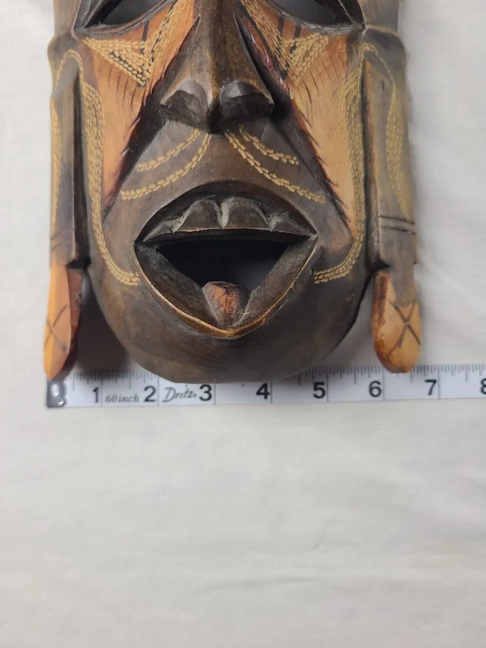 Artisan Jambo Kenya Carved African Tribal Mask Wooden Wall Décor